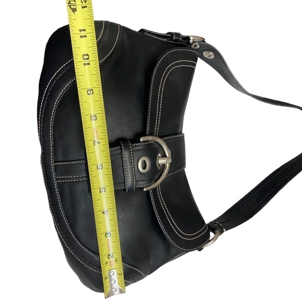 Coach f10910 black leather large soho bag y2k